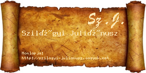 Szilágyi Juliánusz névjegykártya